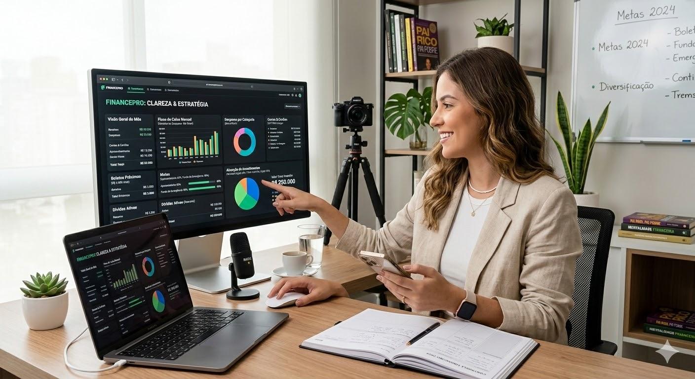 Preview principal da plataforma financeira